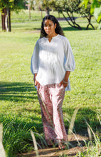 画像をギャラリービューアに読み込む, ブロックプリントリラックスパンツ