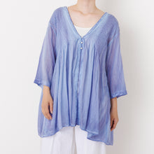 画像をギャラリービューアに読み込む, ピグメントダイ ピンタックブラウス