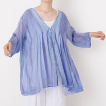 画像をギャラリービューアに読み込む, ピグメントダイ ピンタックブラウス