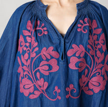 画像をギャラリービューアに読み込む, ボタニカル刺繍ブラウス