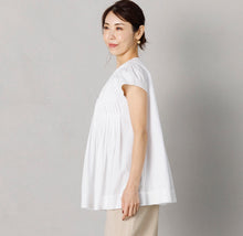 画像をギャラリービューアに読み込む, カンタ刺繍ウェーブピンタックブラウス