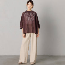 画像をギャラリービューアに読み込む, アンティークボタニカル刺繍ブラウス