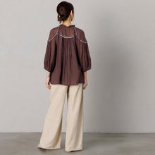 画像をギャラリービューアに読み込む, アンティークボタニカル刺繍ブラウス