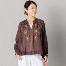 画像をギャラリービューアに読み込む, 幾何フラワー刺繍ブラウス