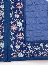 画像をギャラリービューアに読み込む, ブロックプリント(木版)フラワー柄 キルトベスト