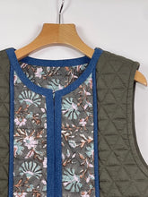 画像をギャラリービューアに読み込む, ブロックプリント(木版)フラワー柄 キルトベスト