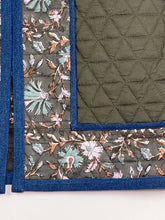 画像をギャラリービューアに読み込む, ブロックプリント(木版)フラワー柄 キルトベスト
