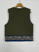 画像をギャラリービューアに読み込む, ブロックプリント(木版)フラワー柄 キルトベスト