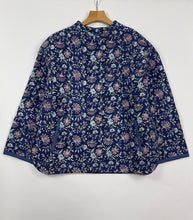 画像をギャラリービューアに読み込む, ブロックプリント(木版)フラワー柄キルトジャケット