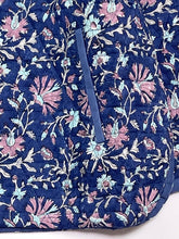 画像をギャラリービューアに読み込む, ブロックプリント(木版)フラワー柄キルトジャケット