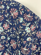 画像をギャラリービューアに読み込む, ブロックプリント(木版)フラワー柄キルトジャケット