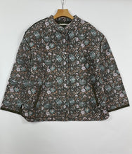 画像をギャラリービューアに読み込む, ブロックプリント(木版)フラワー柄キルトジャケット