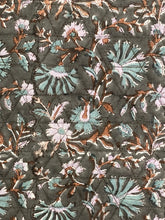 画像をギャラリービューアに読み込む, ブロックプリント(木版)フラワー柄キルトジャケット