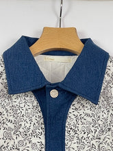 画像をギャラリービューアに読み込む, 【インド ブロックプリント(木版) 】モノトーンボタニカル柄キルトシャツJK