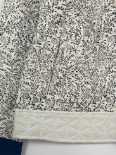 画像をギャラリービューアに読み込む, 【インド ブロックプリント(木版) 】モノトーンボタニカル柄キルトシャツJK