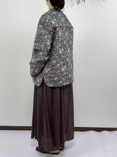 画像をギャラリービューアに読み込む, ブロックプリント(木版)フラワー柄キルトジャケット