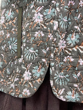 画像をギャラリービューアに読み込む, ブロックプリント(木版)フラワー柄キルトジャケット