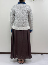 画像をギャラリービューアに読み込む, 【インド ブロックプリント(木版) 】モノトーンボタニカル柄キルトシャツJK