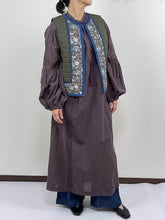 画像をギャラリービューアに読み込む, ブロックプリント(木版)フラワー柄 キルトベスト