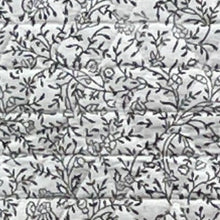 画像をギャラリービューアに読み込む, 【インド ブロックプリント(木版) 】モノトーンボタニカル柄キルトシャツJK